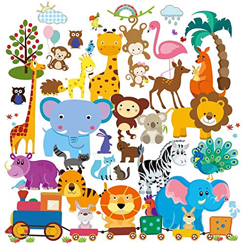 Wall Decals - Safari Adventure Decorative Peel & Stick Animal Wall Art Sticker