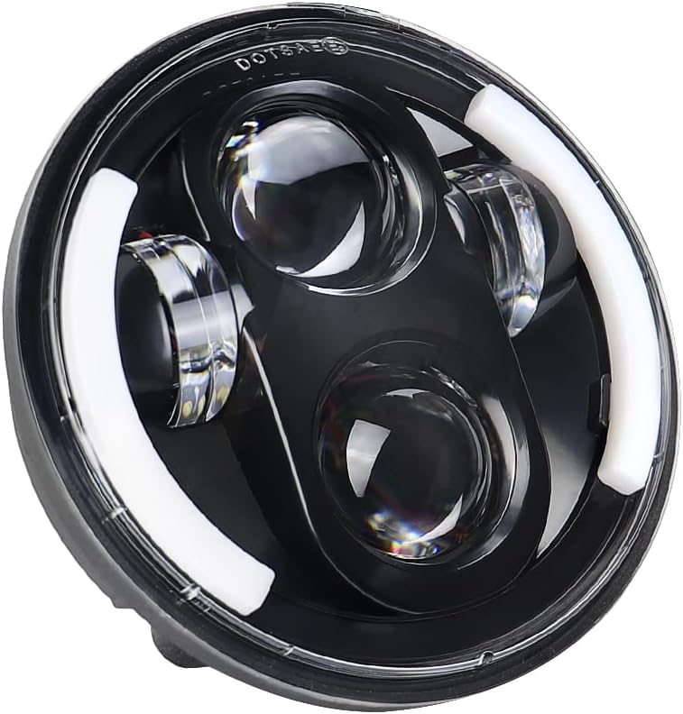 motorcycle headlight 5.75 inch LED Headlight Projector Halo Ring Motorcycle High Low Beam DRL Turn Signal For Sportster Dyna Iron XL883