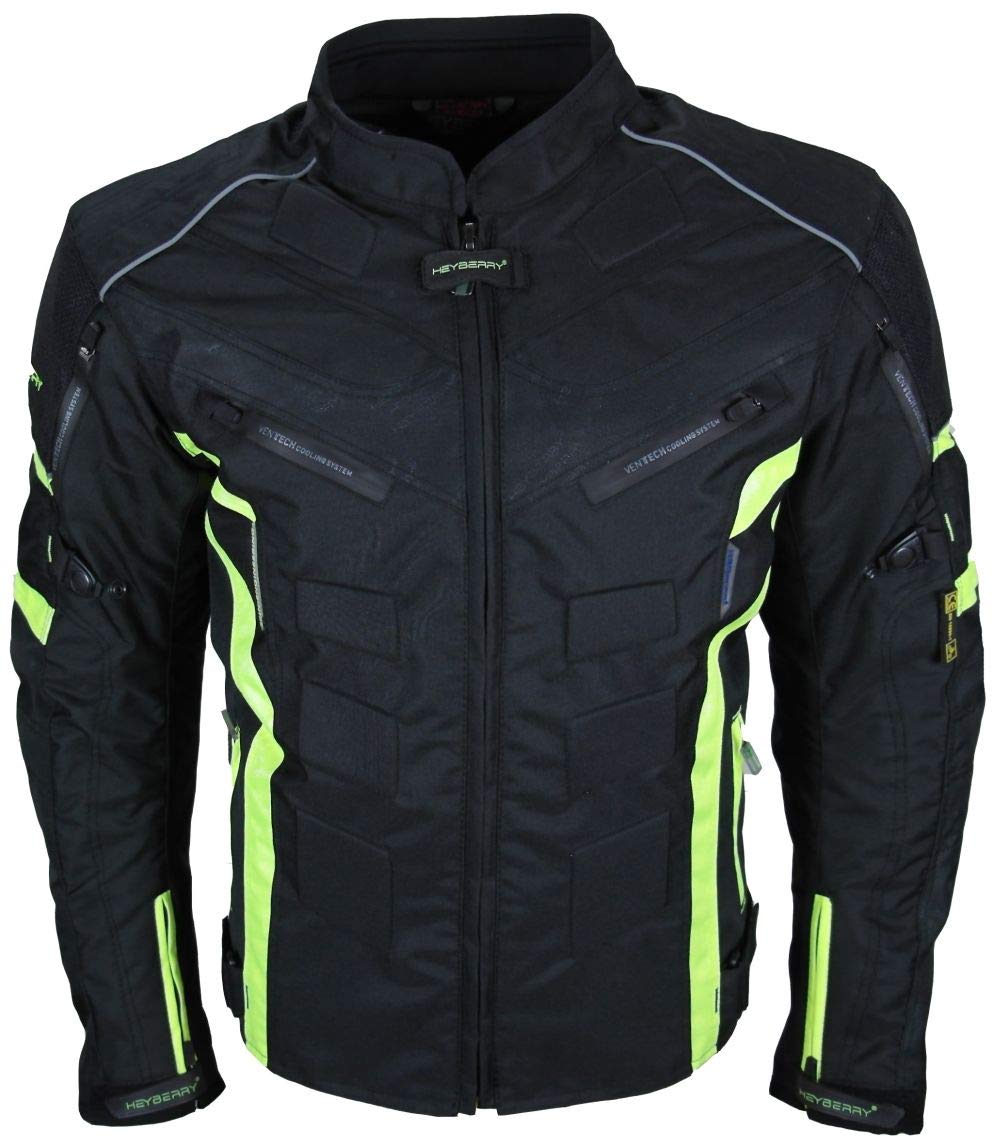 HEYBERRY Kurze Herren Motorradjacke mit Protektoren Gr. M - 7XL