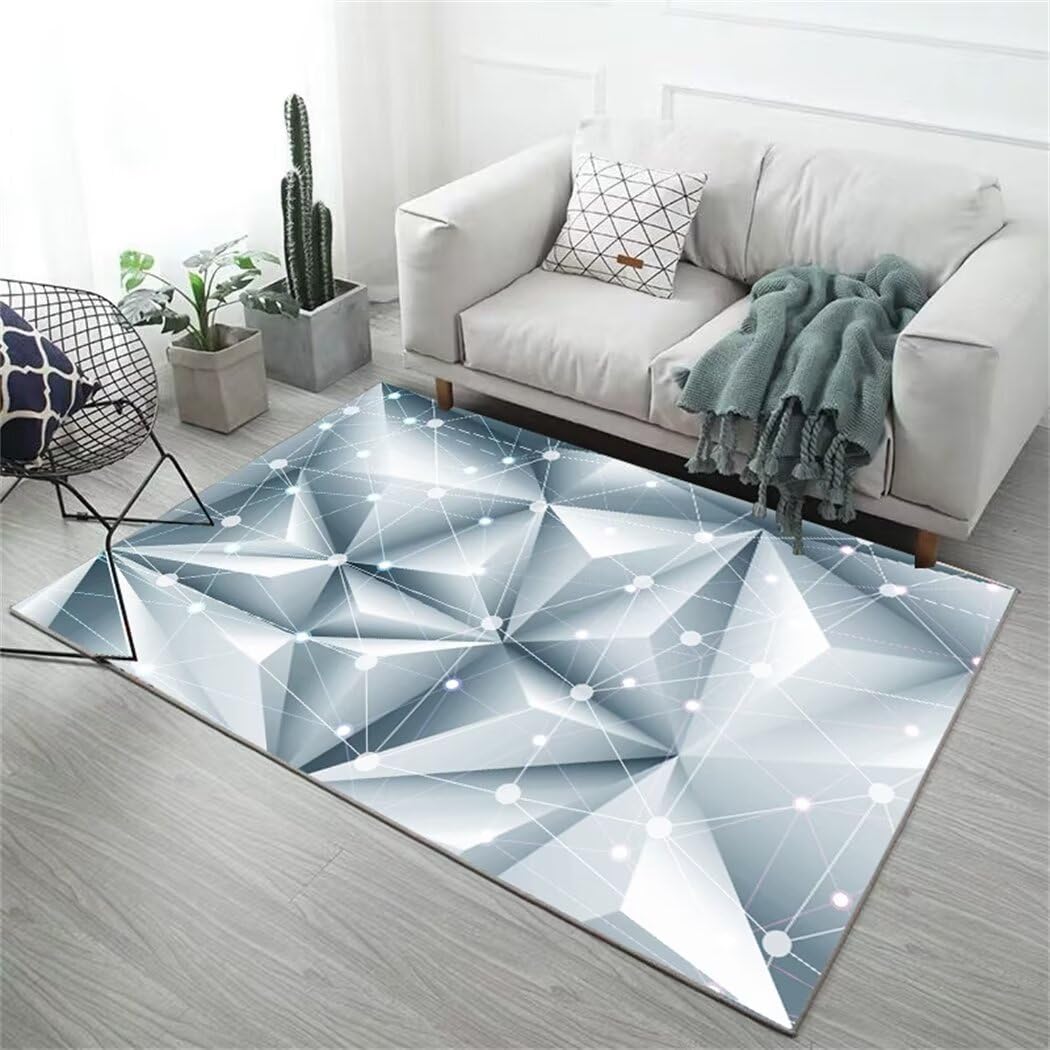 Alfombra infantil grande con patrón geométrico tridimensional y suave