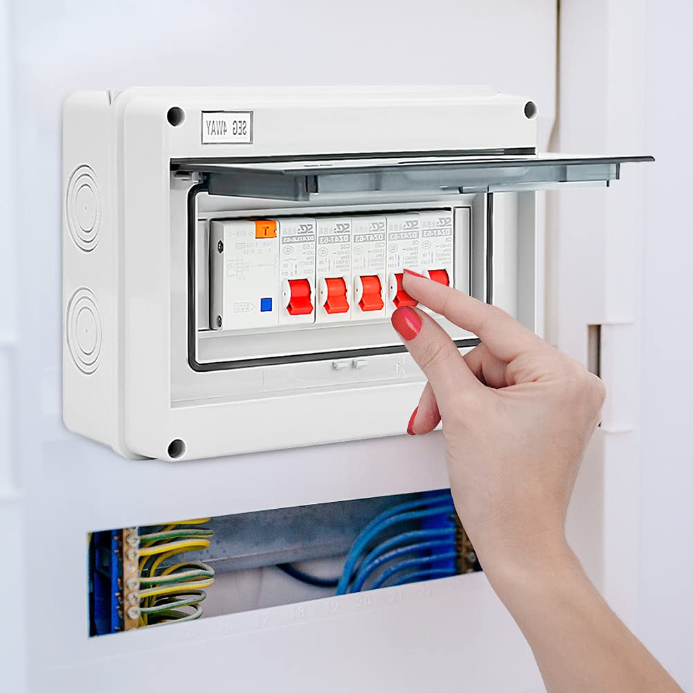 Buy Consumer Unit, 4 Way Garage Consumer Unit Fuse Box for Shed Fuse