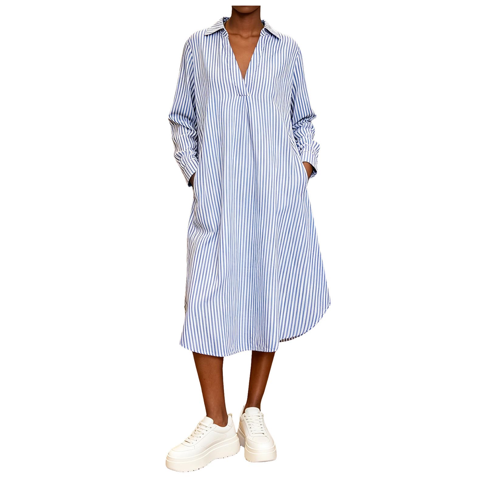 Robe été femme midi ample et légère pour dissimuler les complexes - 8