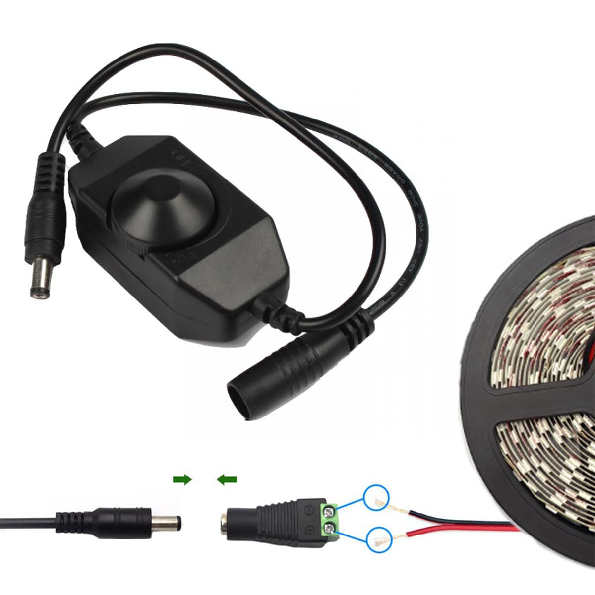 12V 24V LED Strip Dimmer COB LED Controller Switch Controller Adjustable for War