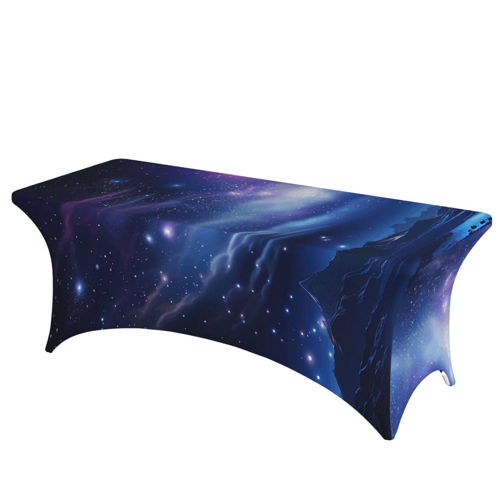 Nappe de table en élasthanne infroissable de 1,8 m pour habiller vos tables de fête sans pli