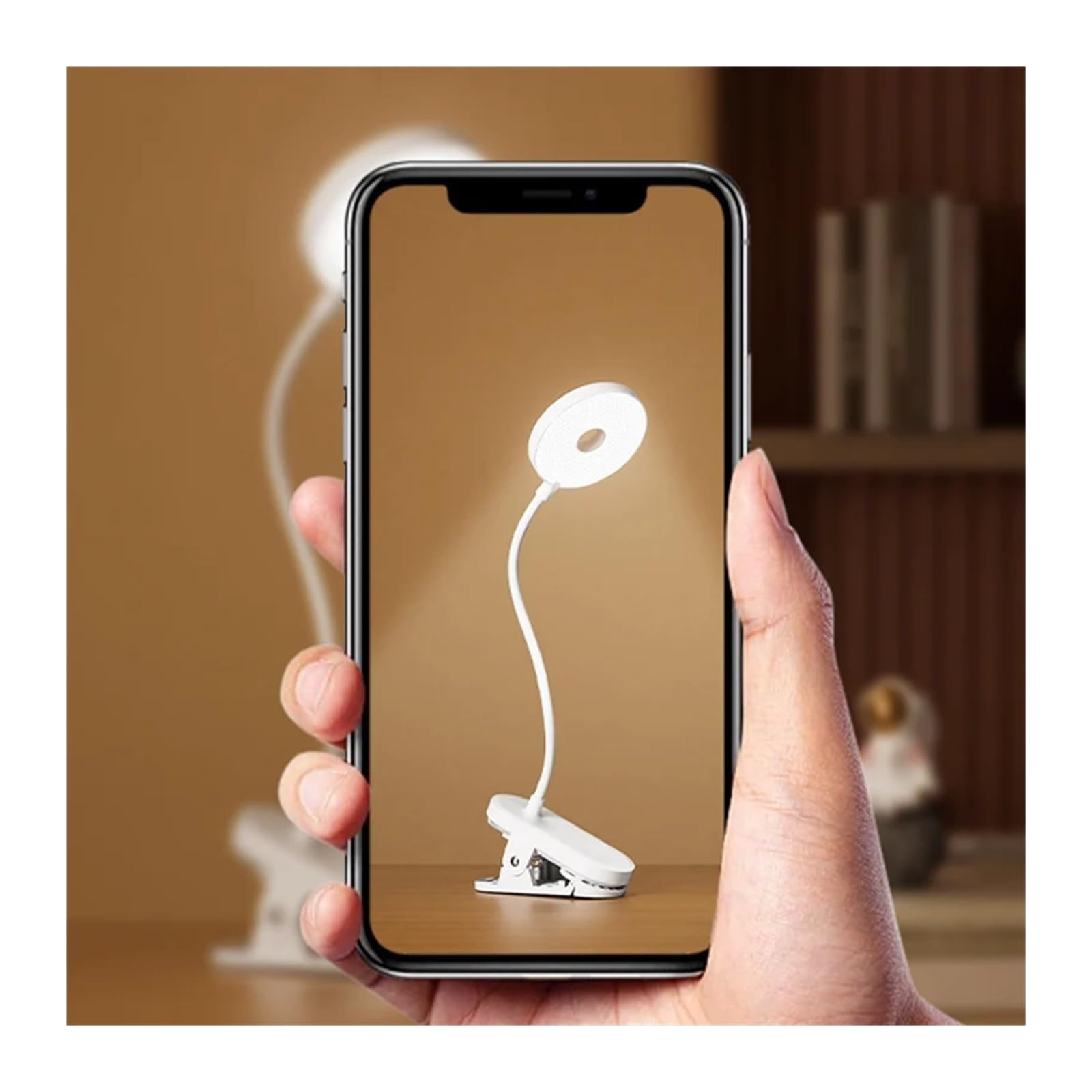 Lámpara de escritorio con Clip, lámpara LED portátil de escritorio, lámpara de escritorio for libros, atenuación continua temporizada, lámpara de estudio de lectura con protección ocular de 1200 Mah