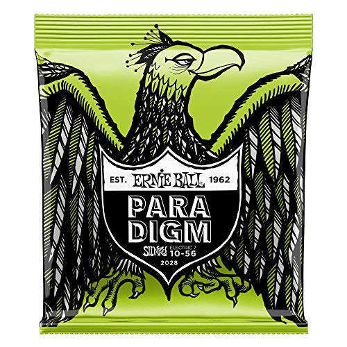 Ernie Ball Regular Slinky Paradigm Cordes pour guitare électrique à 7 cordes, calibre 10-56 - Les Beatles, Paul McCartney, John Lennon, RIngo Starr, George Harrison Ernie Ball Regular Slinky Paradigm Cordes pour guitare électrique à 7 cordes, calibre 10-56
