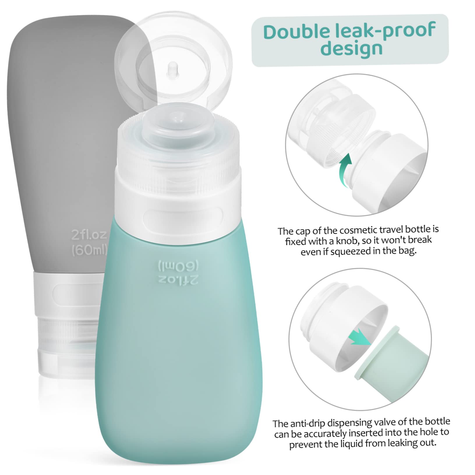 minkissy 12 Stk Reiseflasche Reise-shampoo-flasche Toilettenlotion Flasche Kosmetische Quetschtube Reisegröße Kosmetische Tuben Leer Silikonbehälter Kieselgel Reisen Reiseartikel Lagerung
