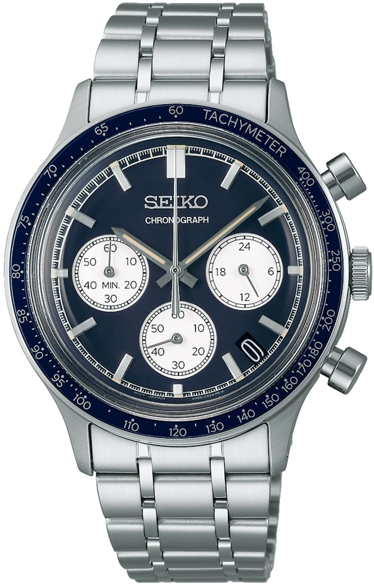 Seiko Reloj analógico para Hombre con Correa de Acero Inoxidable SSB477P1