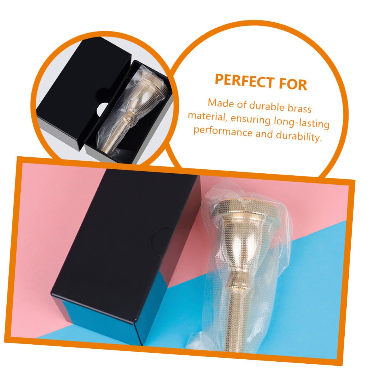 PartyKindom Bocchino per Musicisti in Ottone 14mm di Colore Oro Stabilità e Facile da Rimuovere per Tuba per Musicisti Professionisti e Principianti Professionisti e Principianti