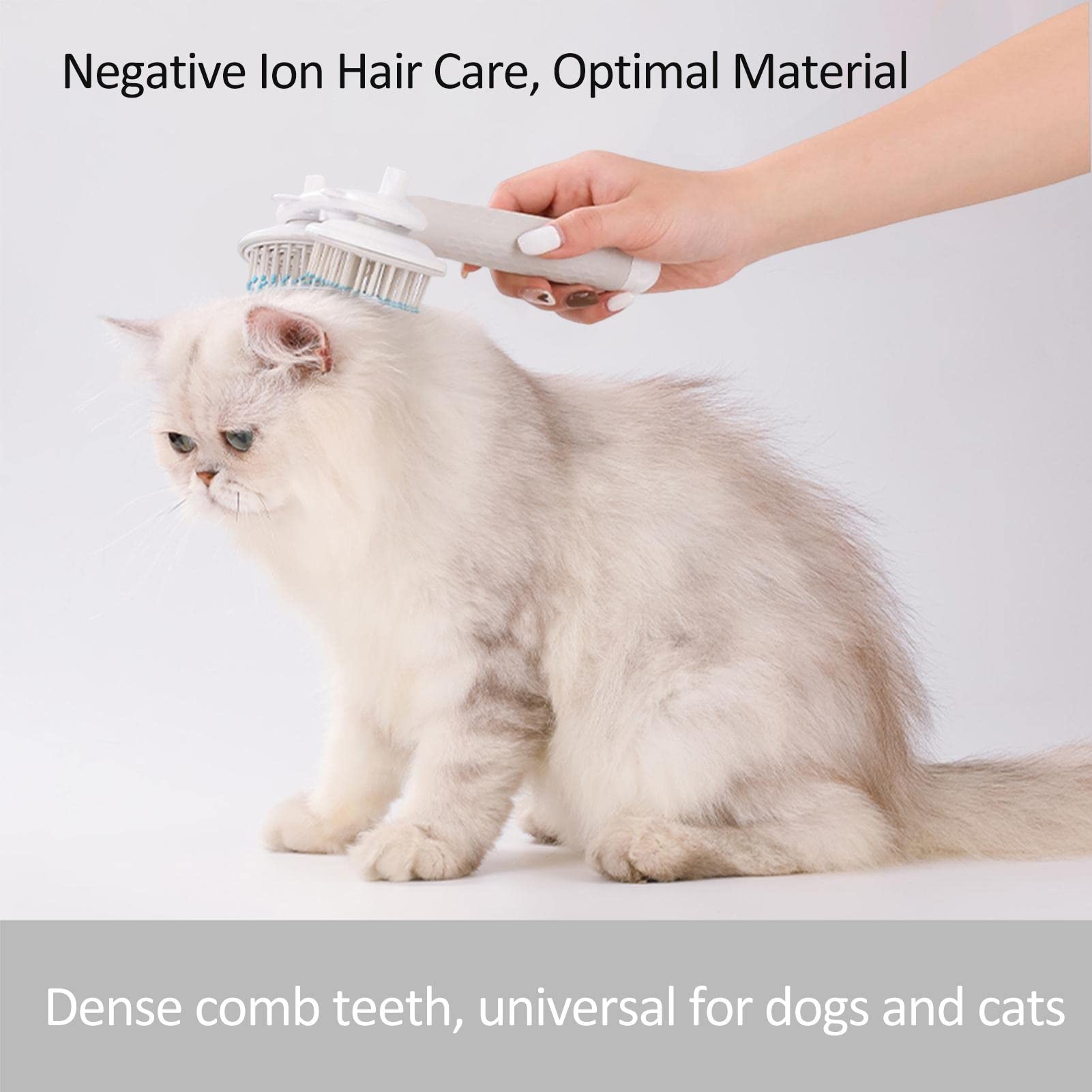 Cepillo para mascotas Cepillo para perros y gatos Cepillo para mascotas con dientes densos Cepillo para perros y gatos para mudar el aseo - Cepillo de pelo para gatos de dos cabezas Cepillo suave para