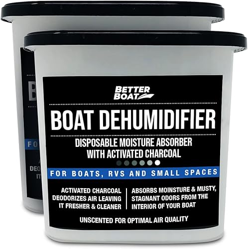 Miniatura 1 de Deshumidificador de humedad para barco, absorbente de humedad, removedor de olor a carbón para deshacerse del olor húmedo y la humedad, sin recarga,