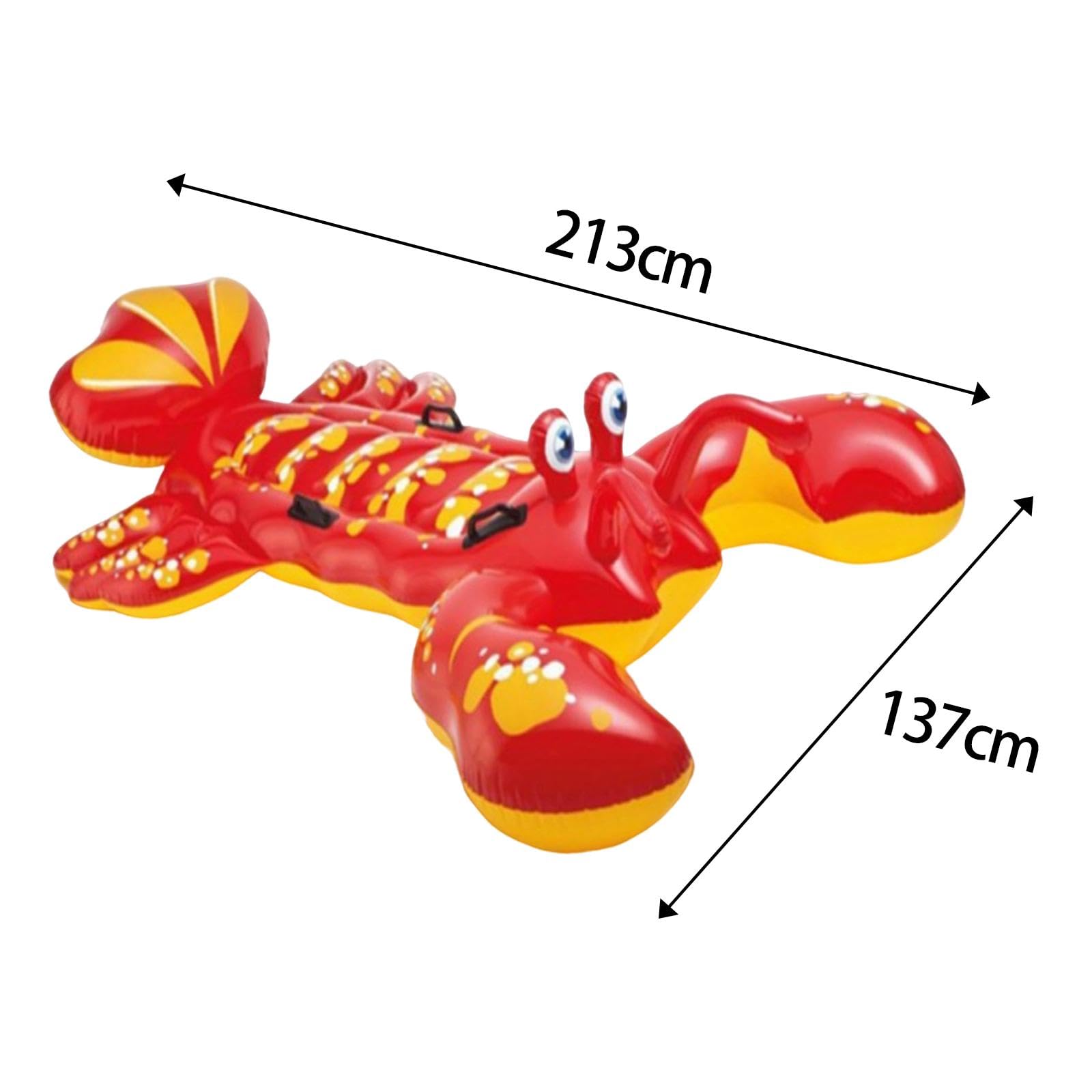 Pool Schwimmring Aufblasbares Schwimmreifen Schwimmring Spielzeug Lounge aus PVC für Kinder Erwachsene für Garten Badesee Strandaufenthalt, Hummer 213x137cm