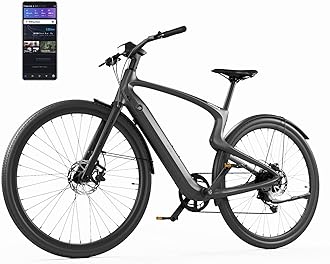URTOPIA Carbon 1Pro Electric Bike for Adults, 37lbs Lightweight Carbon Fiber Gravel E-Bike, Peak 750W Motor, 80 Miles 25MPH E Bike with Smartbar, 8-Speed, UL-Certified Removable Battery
