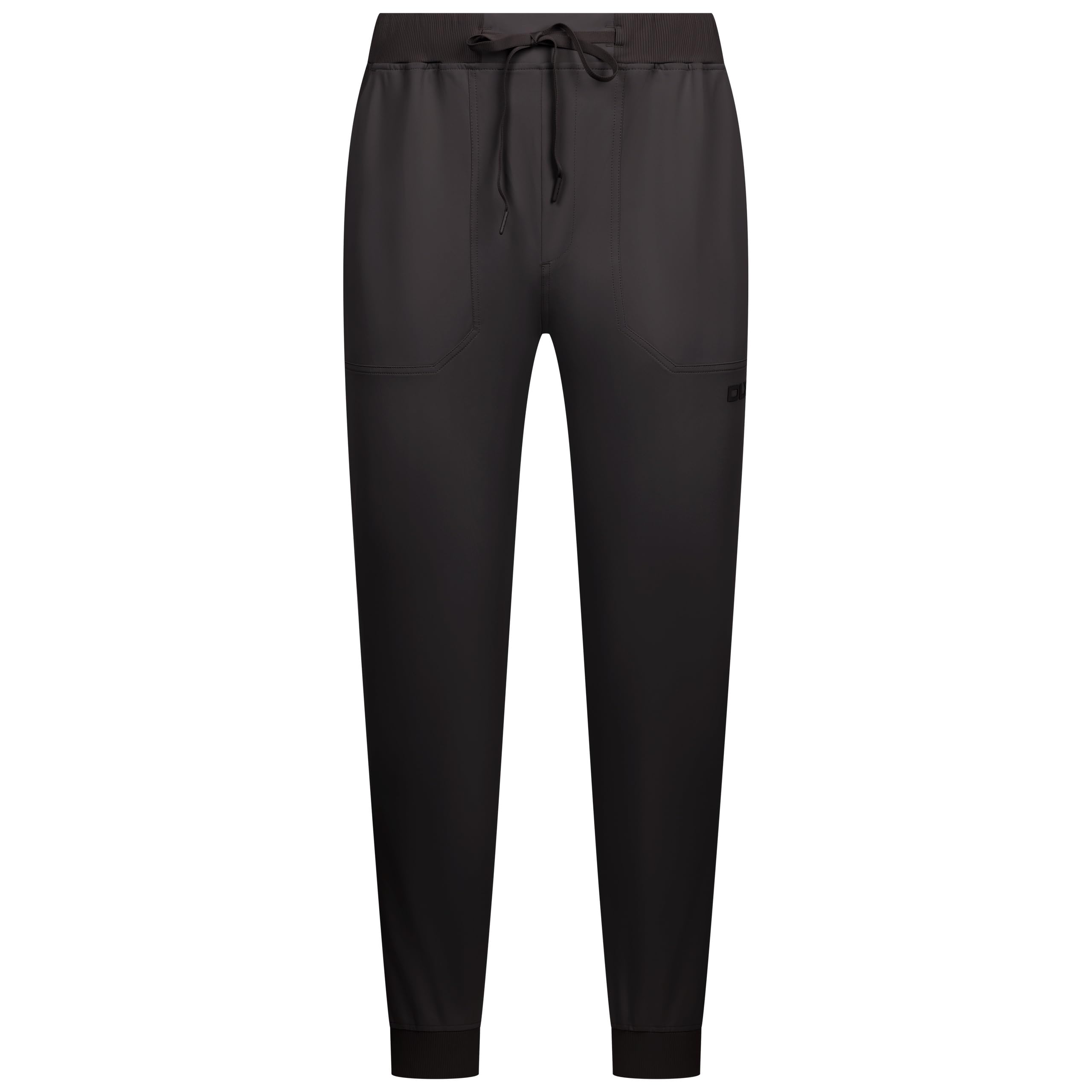 DLX Mens Active Jogging Bottoms Sweatpants Tusk - Workout Tracksuit Bottoms with Ribbed Cuffs, Men's Gym Joggers with Pockets, Sports Activewear Black