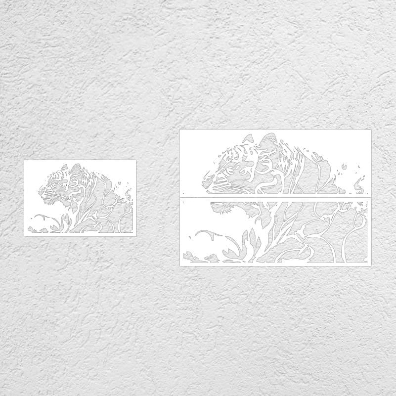 121cm Tiger Splash Water Animal Stencils To Paint On The Wall For Walls Reusable Decorate Painting Templates Decoration Refrigerators Template Large Decor Patterns Portable