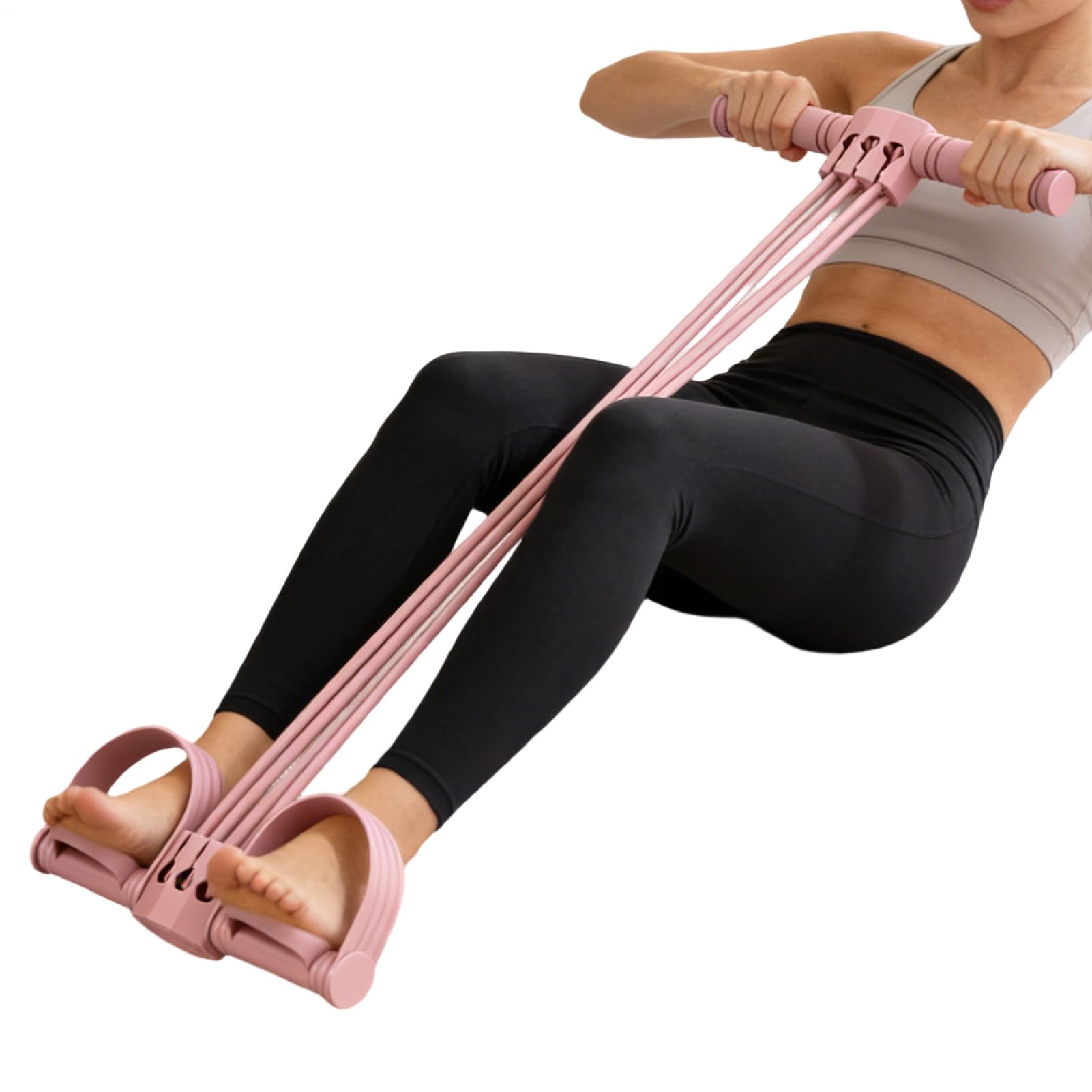 Workout Pedal Band | Fitness Stretching Pull Rope | Foot Resistance Band with Handle,for Women, Adults, Youth, Athletes, Player, Bodybuilder