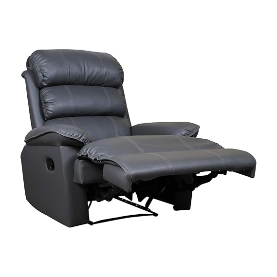 Franklin Recliner | Single Seater | Manual | Leatherette | Living Room Recliner by Alcanes