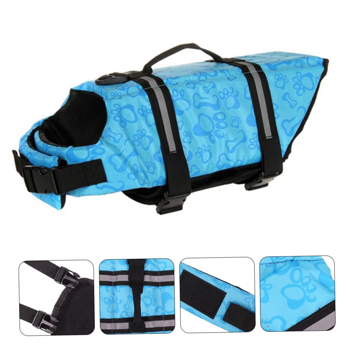 Garneck Dog Suit Big Pet Puppy Chest Reflective Beach Small Striped Pooch Training for Dogs Swimming Vest Visibility Dachshund Tags Trainer Safety Large Vests Blue