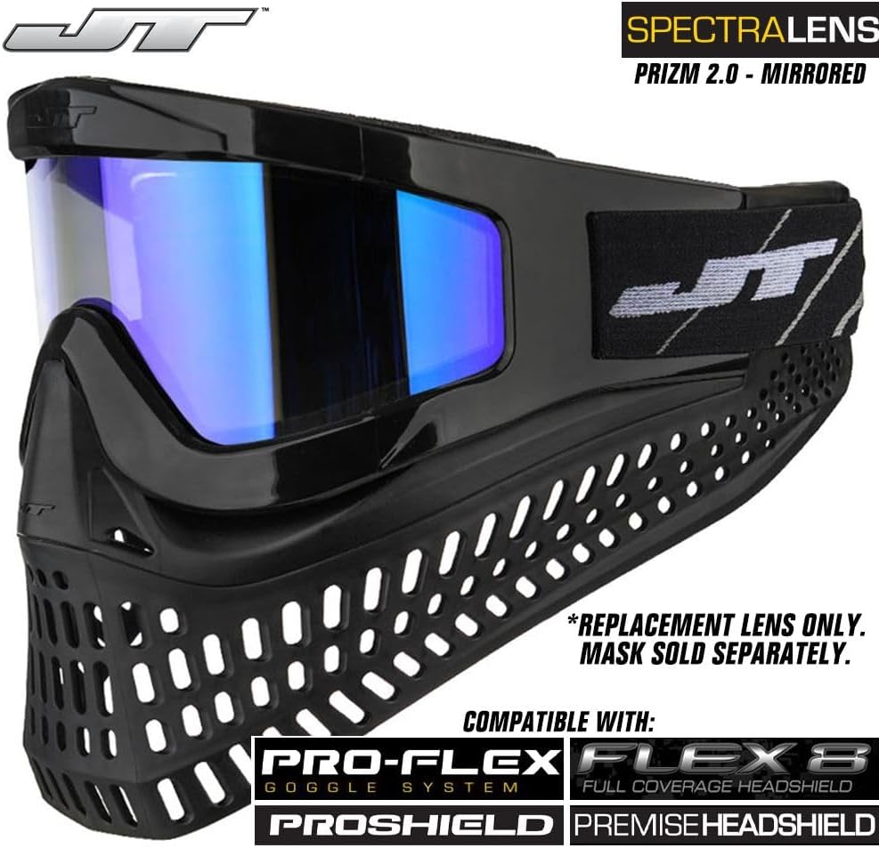 JT Flex 8/Premise/Proflex/Spectra Dual-Pane Thermal Mask Lens w/PBB Barrel Plug - Prizm 2.0 Sky