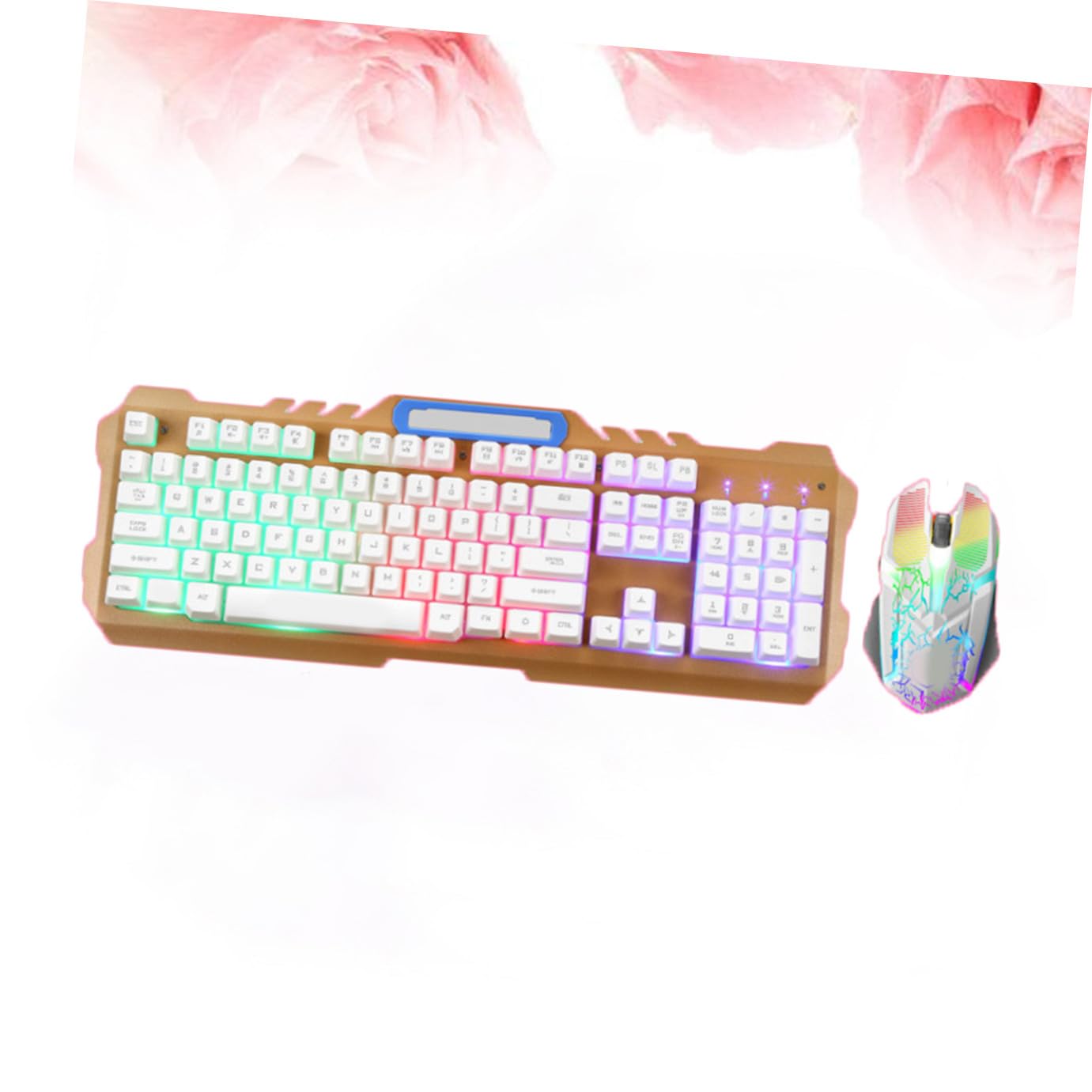 Kit con Mouse USB Tastiera Meccanica Retroilluminata per Gaming