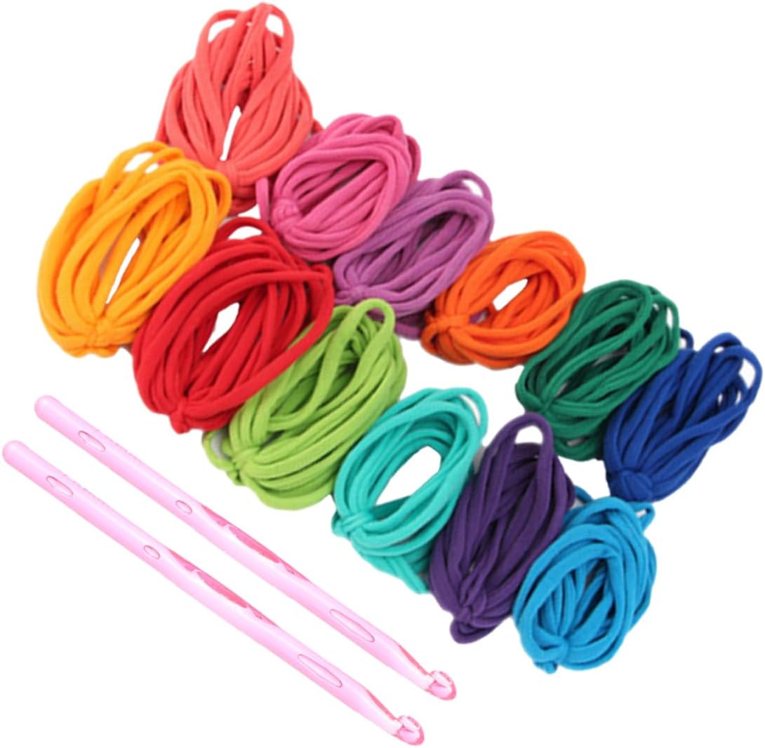 Loom Kit for Girls Weaving Craft Loops Potholder Loom Loops Refill Elastic Ropes Soft Touch Hand-eye Coordination Toy