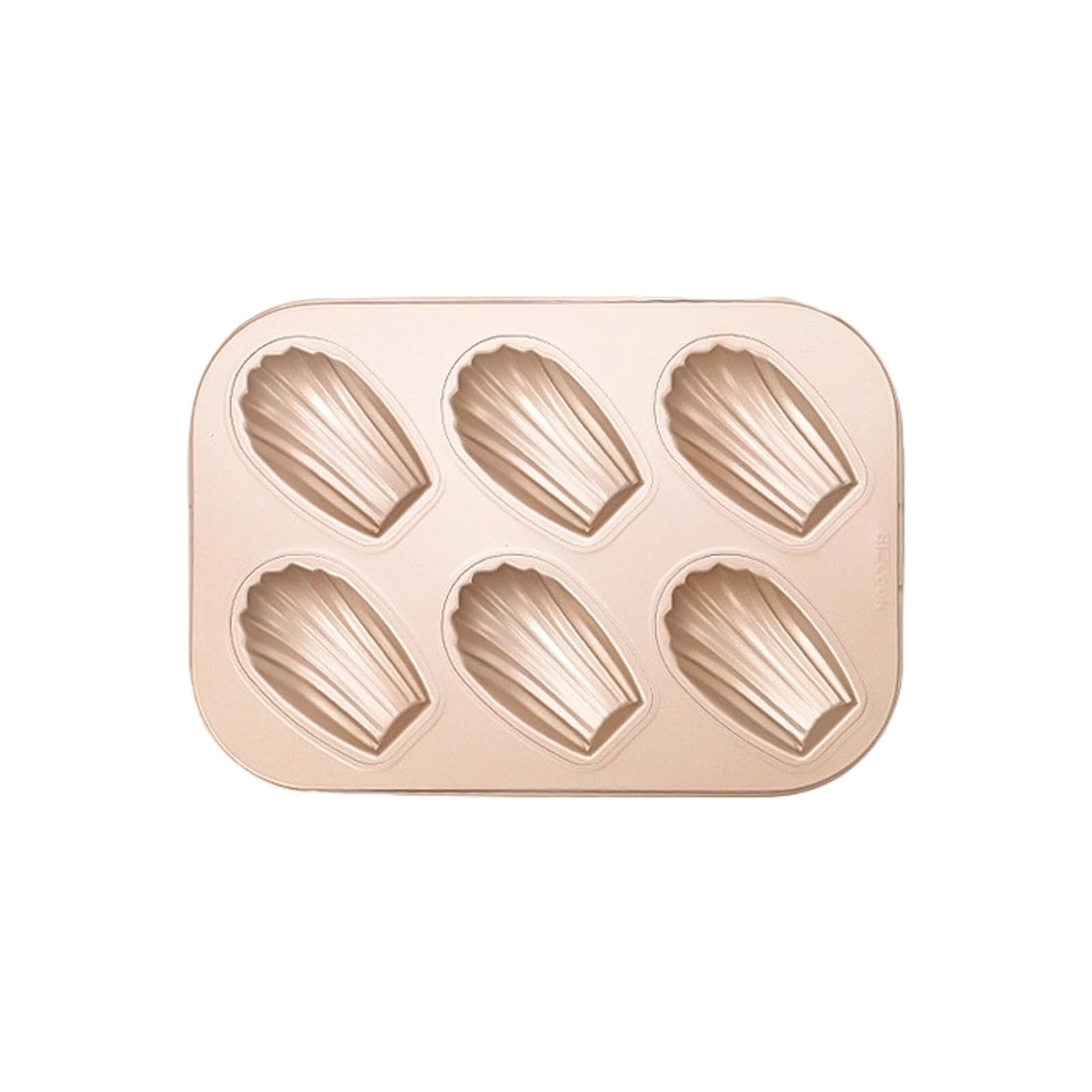 NEWFT 6 Cavity Shell Shape Cake Pan Dessert Mold For Quick Baking Carbon Steel Nonstick Easy Design