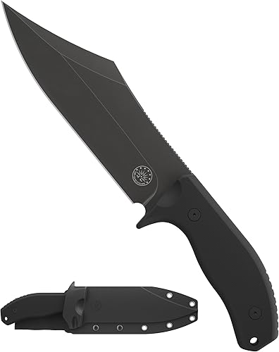 Miniatura 9 de Off-Grid Knives - Cuchillo Bowie de hoja fija Caiman XXL con acero Cryo D2, escalas G10, espiga completa, funda Kydex, accesorio para cinturón OG