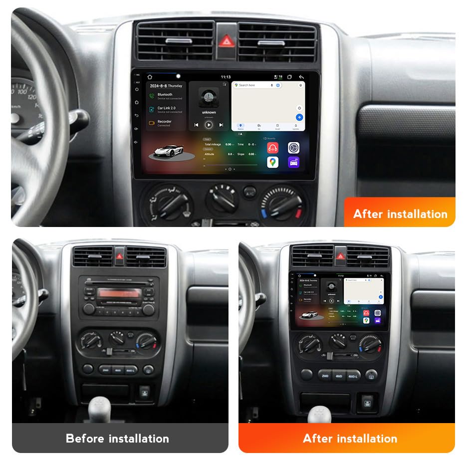 Autoradio 2 Din pour Jimny 3 (2005-2018) avec GPS et Android 14.0 Y200s