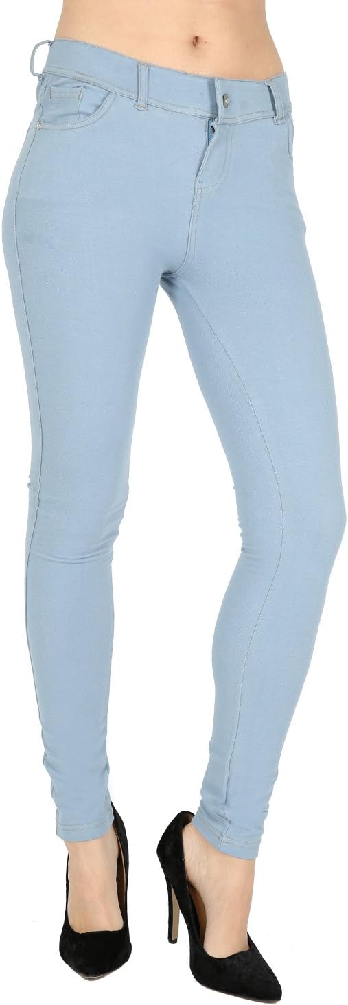 FASHION INSTYLE Skinny Womens Jeans Stretchy Jeggings Ladies New Fit Coloured Trousers