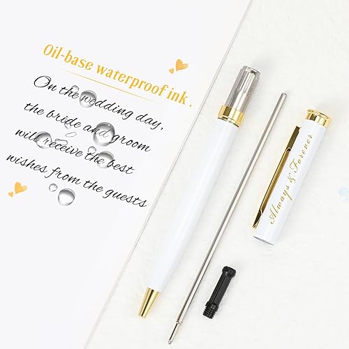 Miniatura 4 de Fumete Bolígrafos de boda para fiesta nupcial, bolígrafos de tinta negra, rotulación de Siempre y para siempre, bolígrafos de boda para despedida de