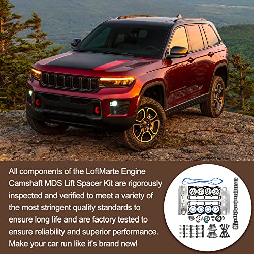 Loftmarte 53021726Ae Camshaft Mds Hemi Lifters Head Gaskets Kit Compatible 2009-2016 Dodge Ram 1500 Durango Charger Challenger Chrysler 300 Grand Cherokee Laredo Commander 5.7 V8 Mds Hemi 53022372Aa #TOP6