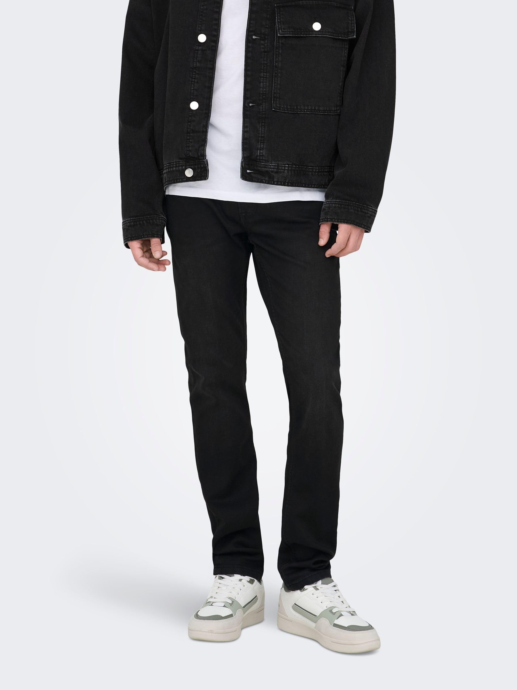 ONLY & SONS Onswarp Grey Dcc 2051 Noos Dżinsy skinny Mężczyźni