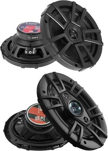 H YANKA Altavoces de coche, estéreo de rango completo de 500 W máx. Altavoces coaxiales de 4 vías para automóvil, altavoz profesional para