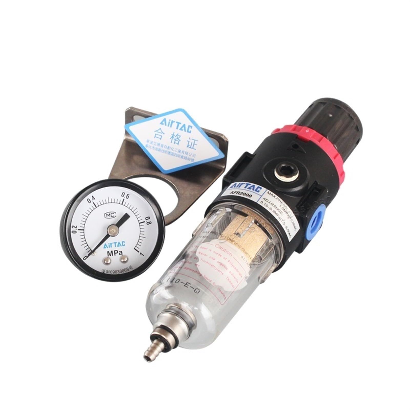 JNURGWLYH 1/4" Pneumatic Air Treatment Unit Pressure Reducing Valve Air Regulator Compressor AFR20001