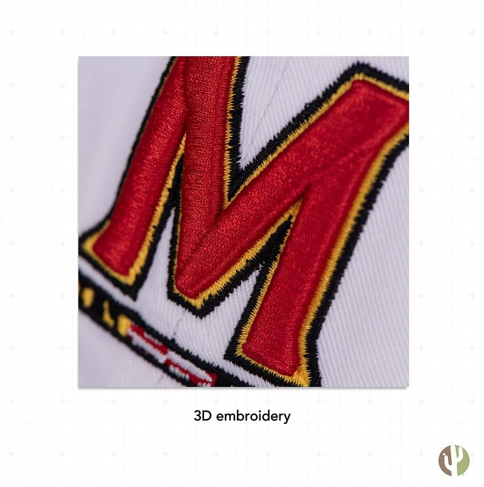 Desert Cactus University of Maryland Baseball Hat Terrapins UMD Terps Brimmed Embroidered Cap Adjustable Cloth Strap Type A - Image 5