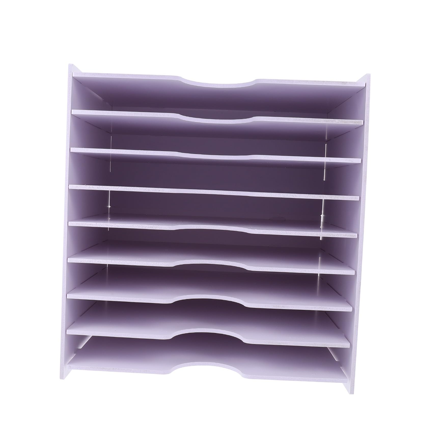 Boîte de Rangement à Dossiers Multi-niveaux Grosse Capacité Blanche Légère en Pvc et Bois Organisateur Pratique pour Fichiers et Papiers pour Bureau et Étude