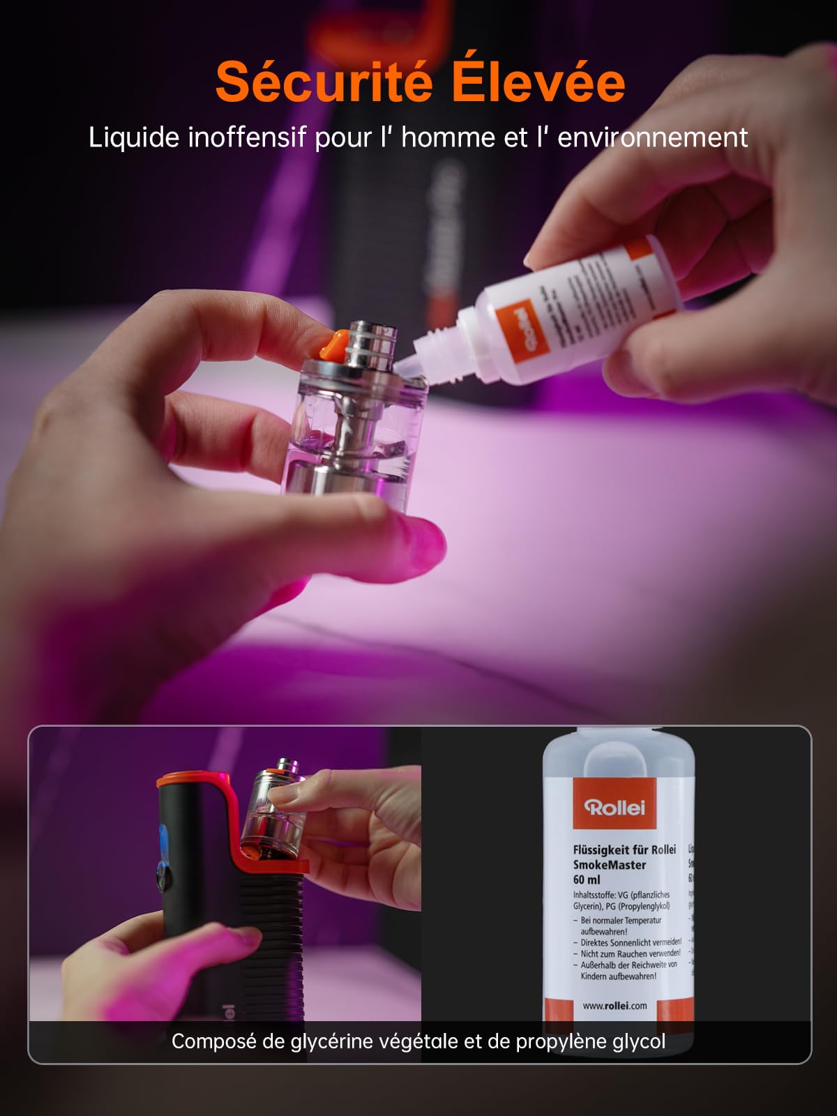 Rollei Smoke Master Pro - Effets de Brouillard Professionnels pour des Photos et des vidéos époustouflantes, télécommande sans Fil, Polyvalent, pour événements, fêtes, Effets de scène,