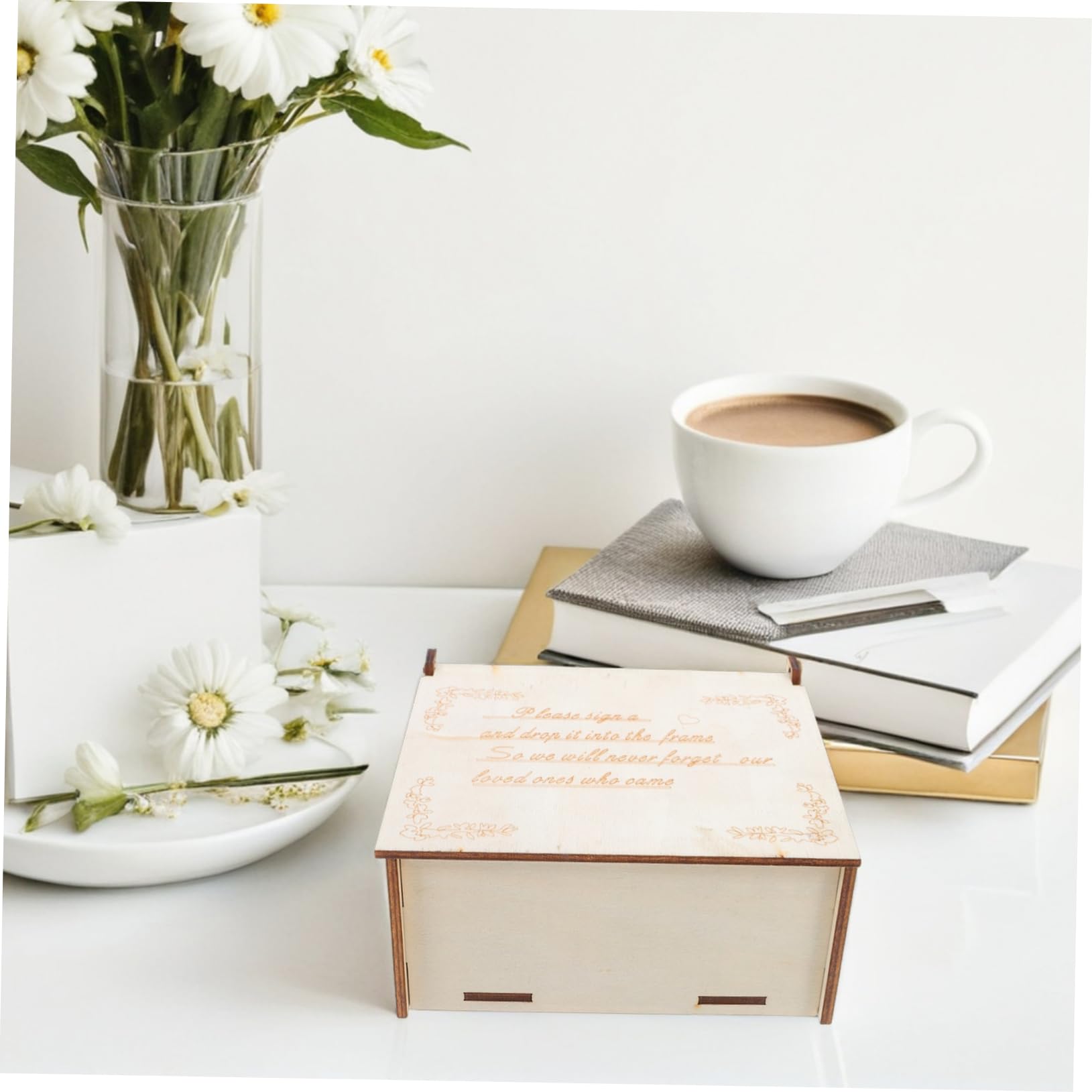 Alipis Caja De Mensajes De Madera Para Bodas Caja De Corazones De Madera Rústica Libro De Invitados Para Ceremonias Almacenamiento De Recuerdos y Mensajes Invitados Decoración De Bodas