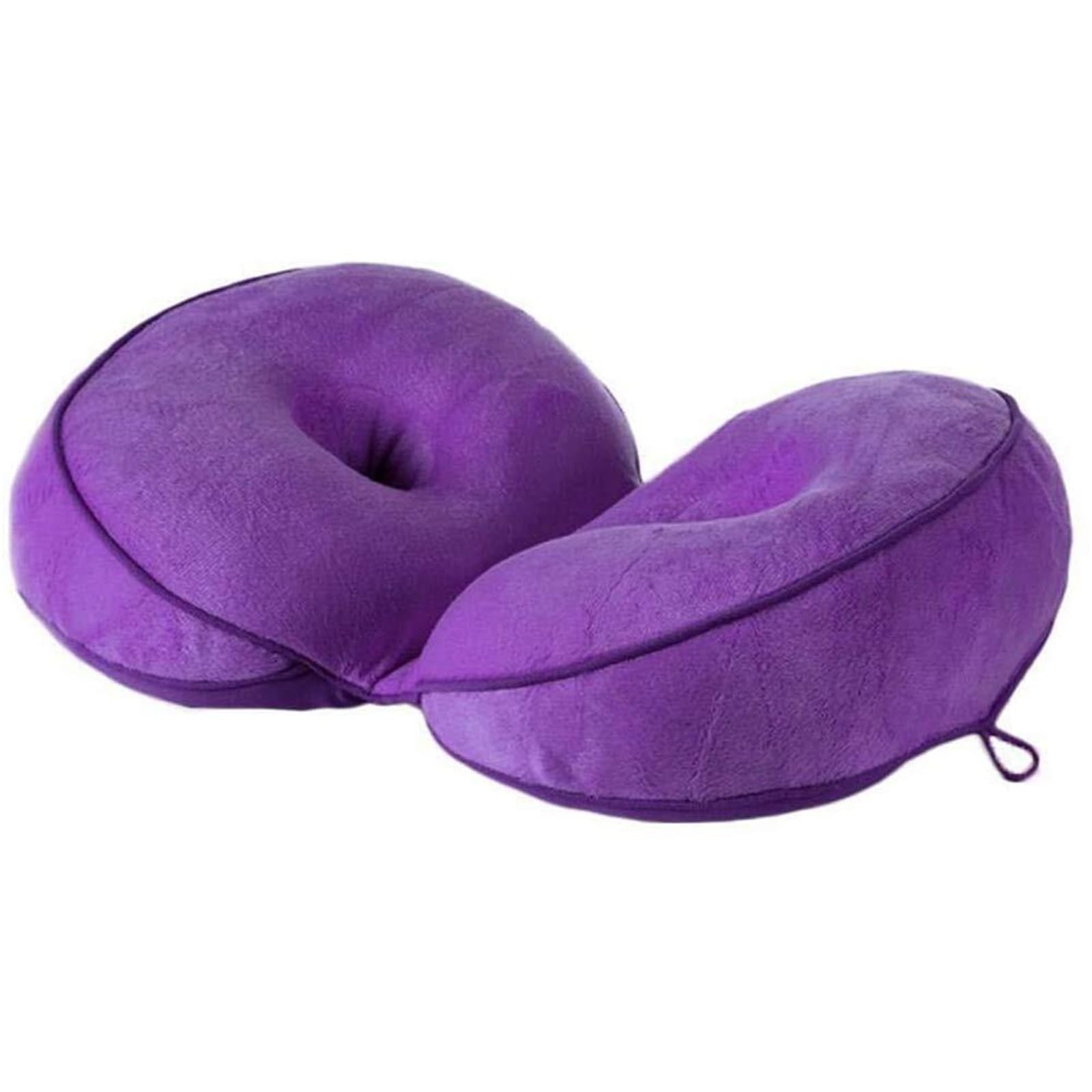 Cojín ortopédico for Asiento con Espuma viscoelástica de Doble Capa, Soporte for aliviar la presión del coxis y la Parte Baja de la Espalda, Base Antideslizante(Purple)