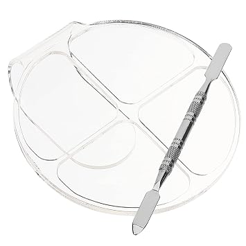 2sets Makeup Mixing Palette Tray Spatulas Professional Blending Brush for Foundation Cosmetics