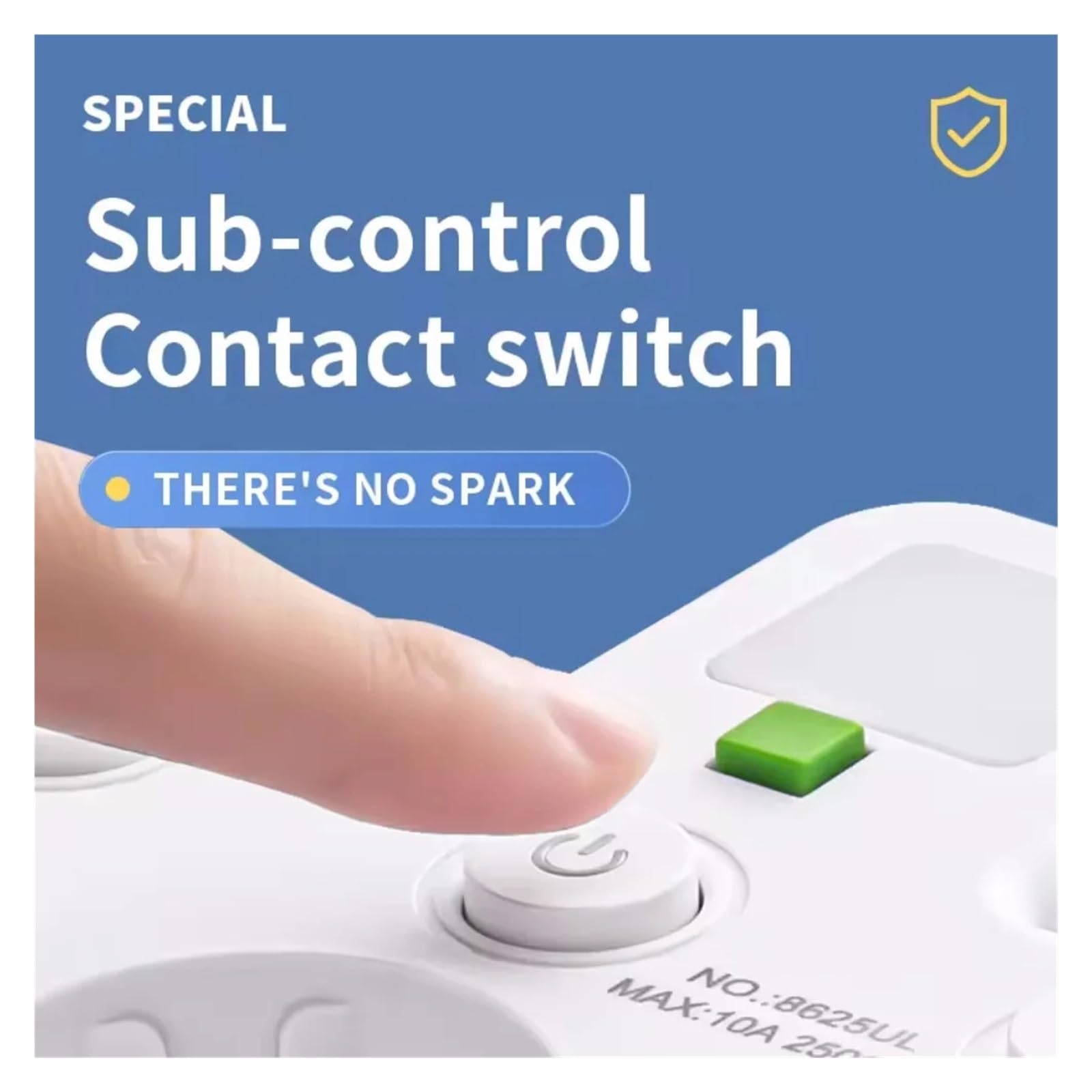 Multiprise ca ue, multiprise, sans câble d'extension, avec Ports USB, protection contre les surtensions, filtre réseau, interrupteur individuel(4 AC Black)
