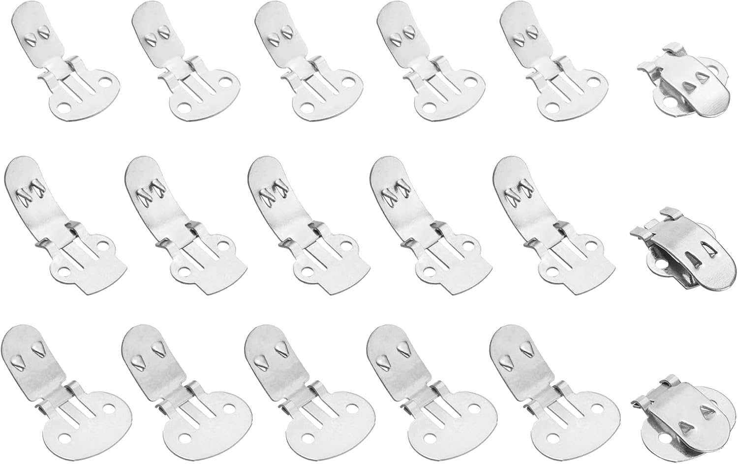 Stainless Steel Flat Blank Shoe Clips, Flat Blank Shoe Clips Bulk Supplies Metal Embellishments for DIY Crafts