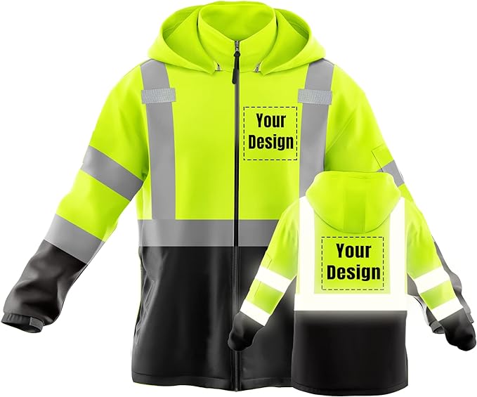 Hi-Vis Safety Jackets Custom Logo High Visibility Windbreaker Team Work Uniform
