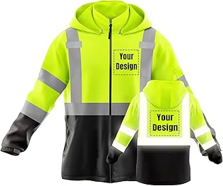 Hi-Vis Safety Jackets Custom Logo High Visibility Windbreaker Team Work Uniform