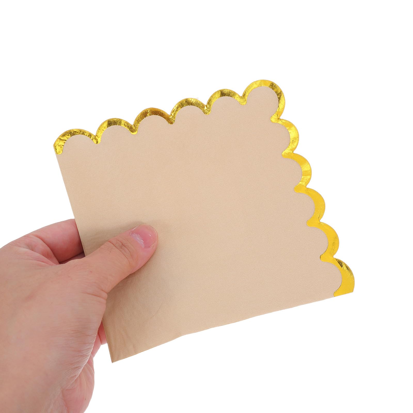 Zerodeko 160 tovaglioli di carta con bordo smerlato e lamina dorata,