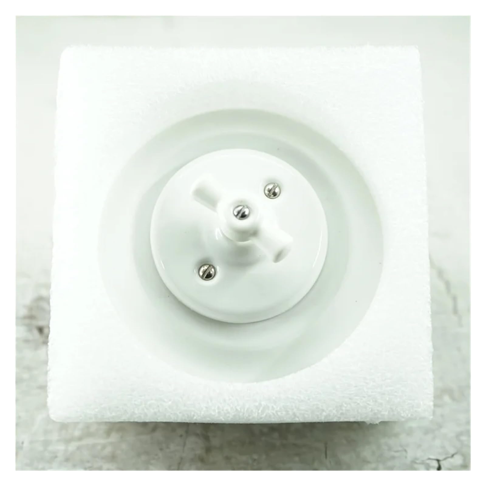 Interruptor de pared de cerámica porcelánica, blanco y negro(Black)
