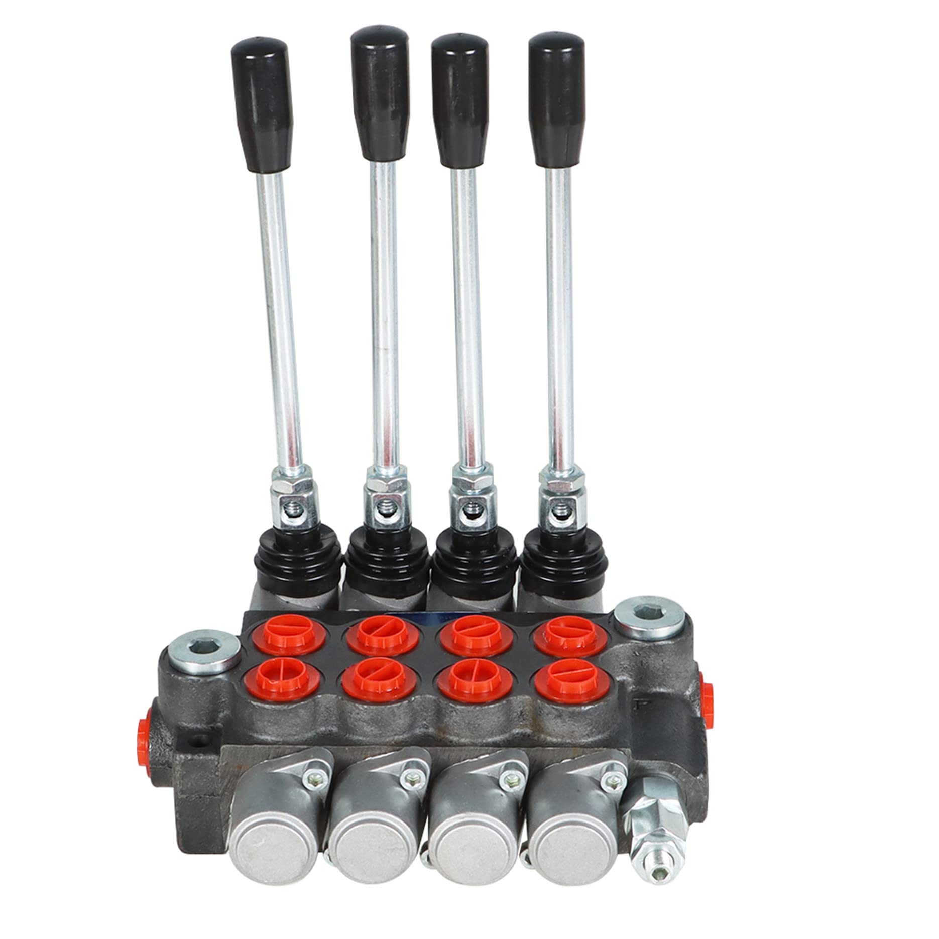 Vanne monobloc de commande directionnelle hydraulique à double effet, 4 ports 11gpm bspp à 4 bobines, vanne de commande directionnelle hydraulique 3600 psi adaptée aux petits tracteurs, chargeurs, e