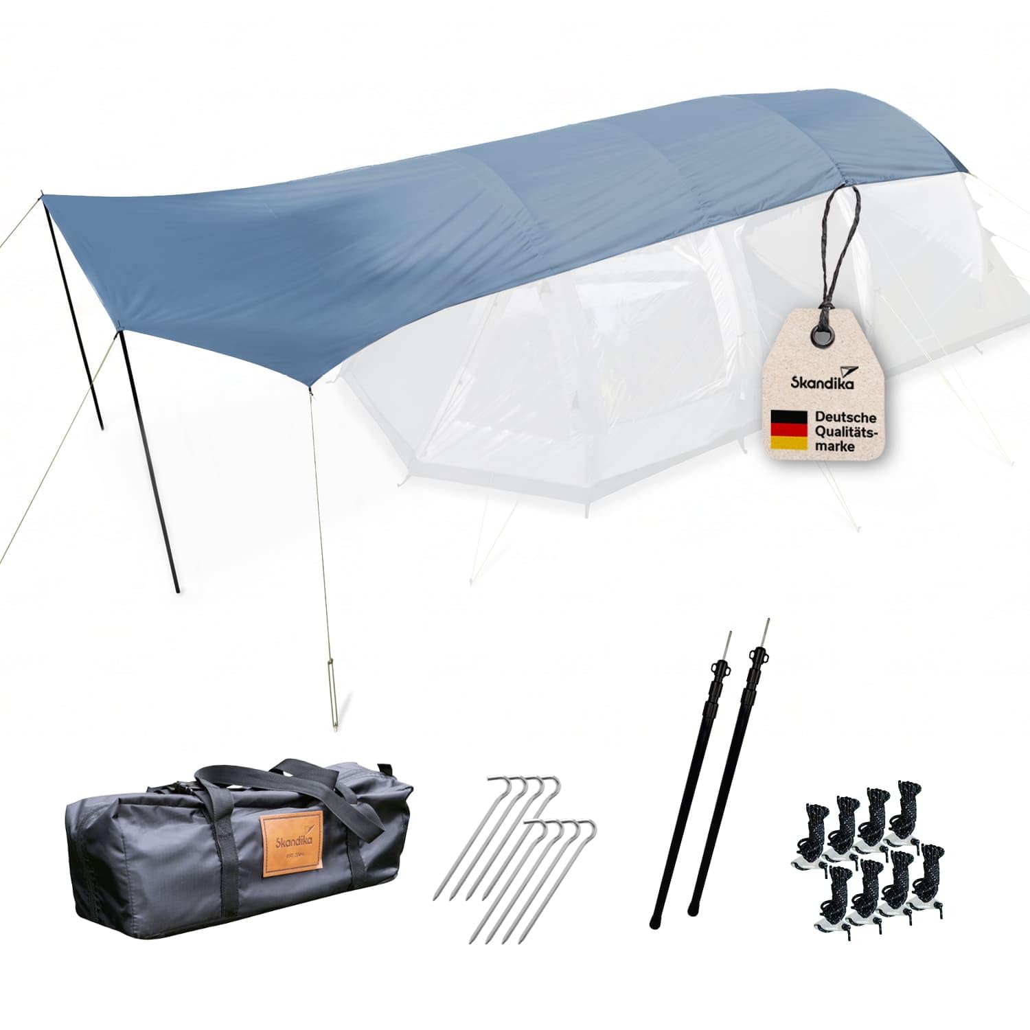 skandika sonnensegel Spirit 740 x 310 | Wetterschutz mit Teleskopstangen, wasserdicht 3000 mm Wassersäule, UPF 50+ spezial:3.5 Fahrrad Lenker wechseln & Pedal Size:Small