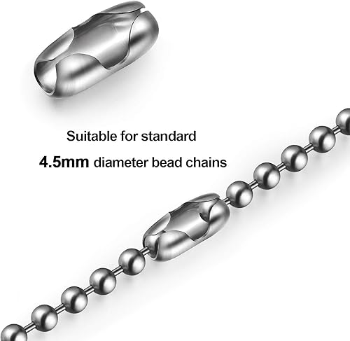 Miniatura 2 de 20 piezas de conectores de cadena vertical para persianas romanas clips de repuesto para cadena de bola y cable Blanco