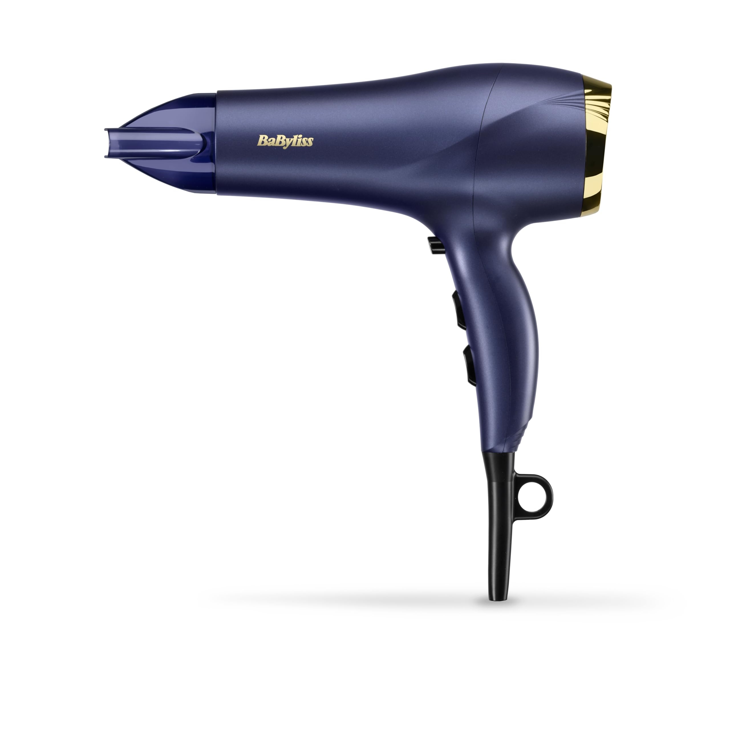 Suszarka BaByliss Midnight Luxe - Suszarka do włosów o mocy 2300 W, jonowa kontrola puszenia włosów, szybkie suszenie, lekka, 3 ustawienia temperatury i 2 prędkości, 5781PE